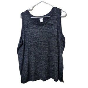 Chicos Zenergy Womens sz 3 Sweater Knit Tank Top black Swanktop bereathable